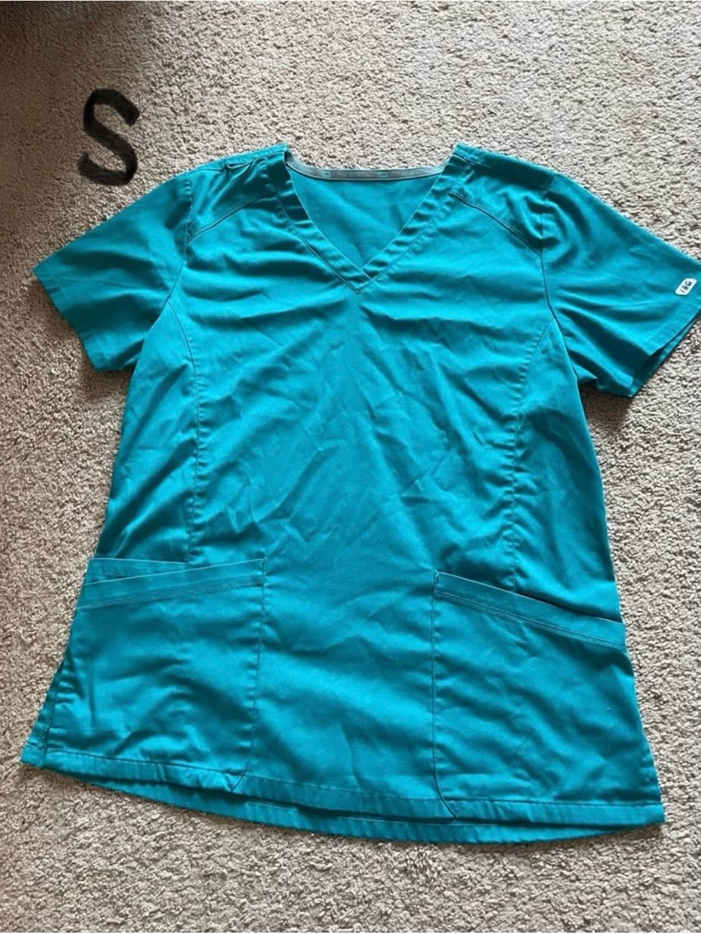 IRG Teal V-Neck Short Sleeve Scrub Top